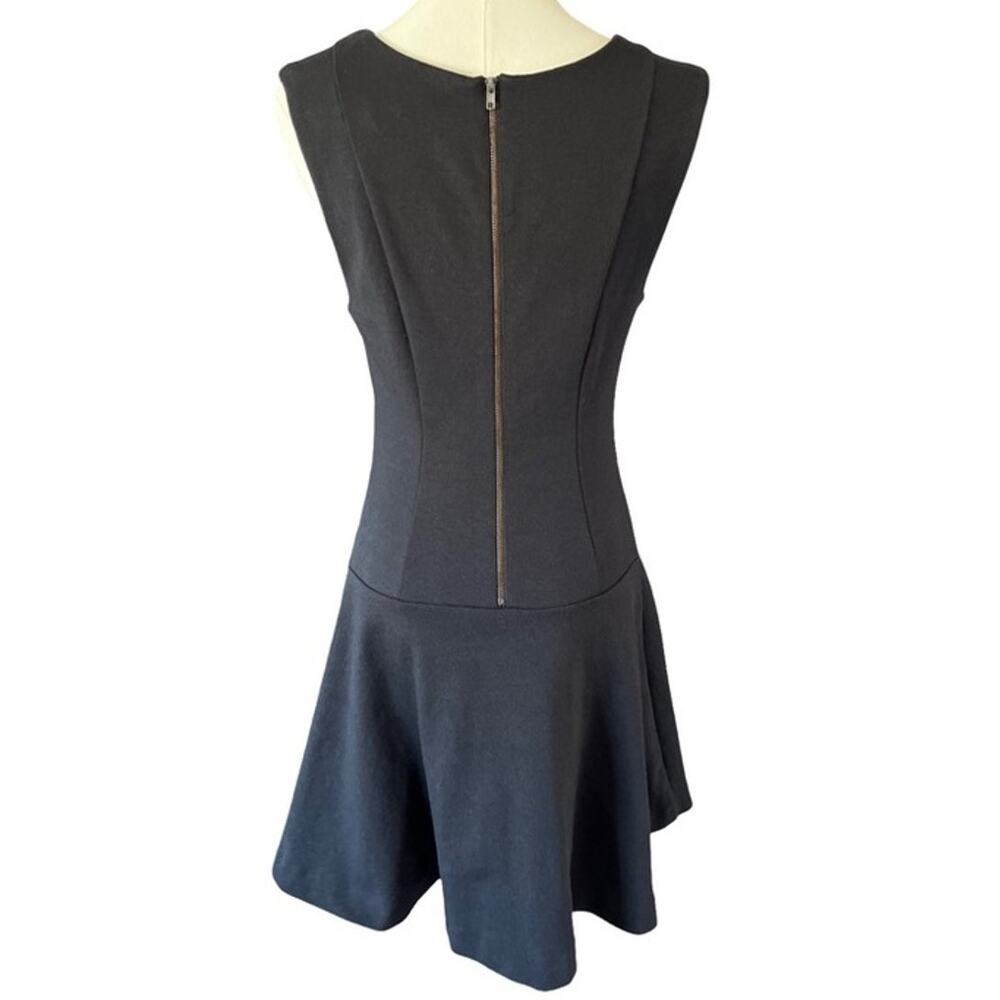 Free People Fit & Flare Black Sleeveless Dress Women's Small Zip Back Stretch - Picture 7 of 8